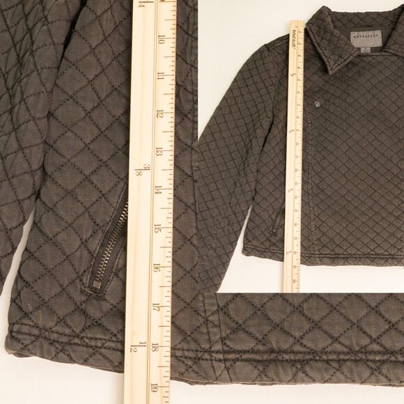MARRAKECH - Black Quilted Moto Jacket - Full Zip - Size XS Womens - Picture 9 of 15